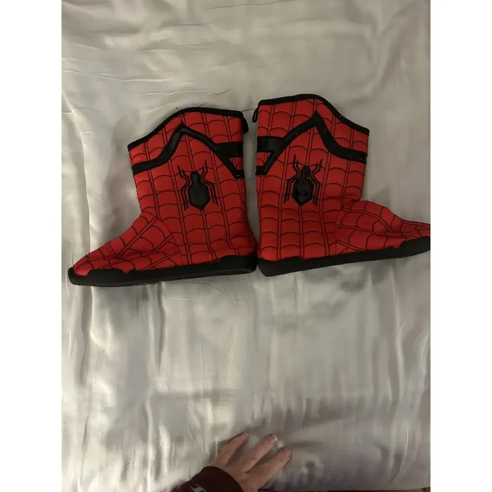 disney store SpiderMan Boot Slippers size 13/1